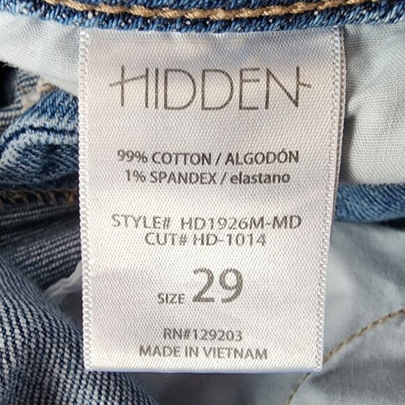 Hidden Womens 29 Jeans Zoey Basic Mom Jeans Button Fly Distressed Denim Ripped - Picture 6 of 8